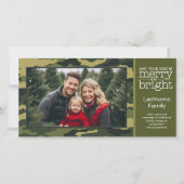 Grüne Camouflage Feiertagskarte (Vorderseite)