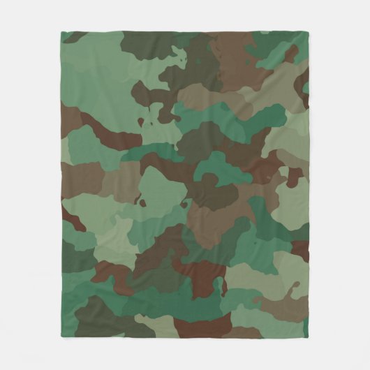 Grüne Camouflage Fleecedecke (Vorderseite)