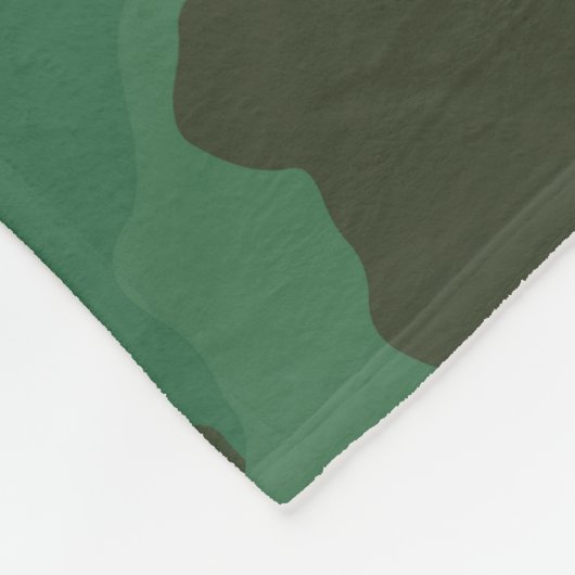 Grüne Camouflage Fleecedecke (Ecke)