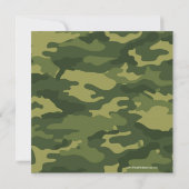 Grüne Camouflage Geburtstagspartei Einladung (Rückseite)