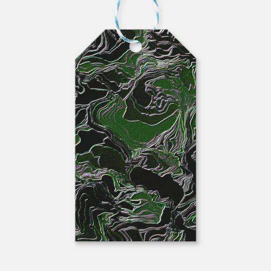 Grüne Camouflage   Geschenkanhänger (Vorderseite)