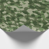 Grüne Camouflage Geschenkpapier (Ecke)