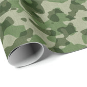 Grüne Camouflage Geschenkpapier (Rolleneckpunkt)