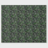 Grüne Camouflage Geschenkpapier (Flach)