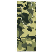 Grüne Camouflage Geschenktüte Für Weinflaschen (Vorderseite)