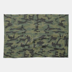 Grüne Camouflage Geschirrtuch