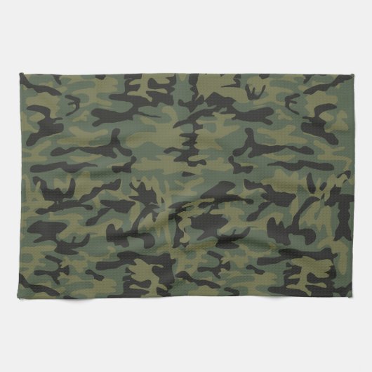 Grüne Camouflage Geschirrtuch (Horizontal)