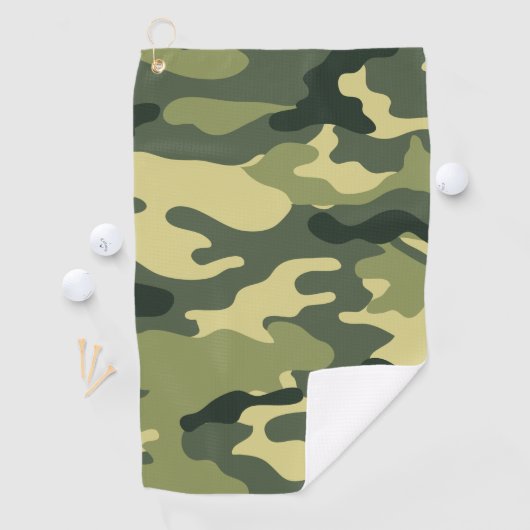 Grüne Camouflage Golfhandtuch (Insitu)