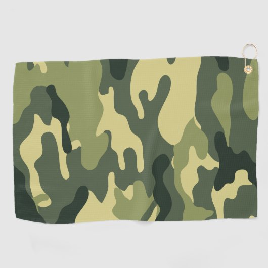 Grüne Camouflage Golfhandtuch (Horizontal)