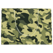 Grüne Camouflage Große Geschenktüte (Rückseite)