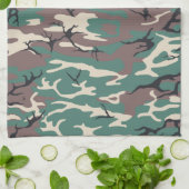 Grüne Camouflage Handtuch (Gefaltet)