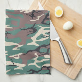 Grüne Camouflage Handtuch (Viertel Falte)