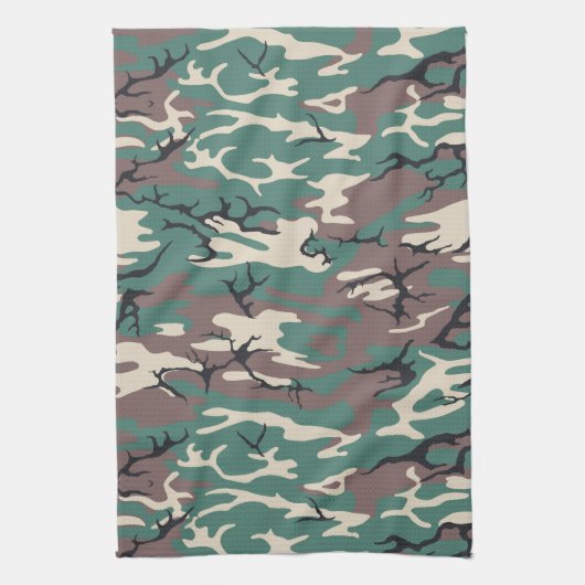 Grüne Camouflage Handtuch (Vertikal)