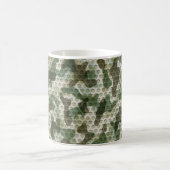 Grüne Camouflage in Erdtönen mit Gitter Kaffeetasse (Mittel)