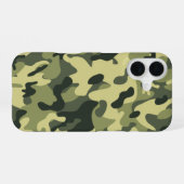 Grüne Camouflage iPhone 16 Hülle (Rückseite (Horizontal))