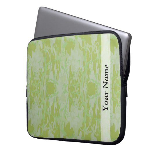 Grüne Camouflage Laptopschutzhülle (Vorderseite Links)