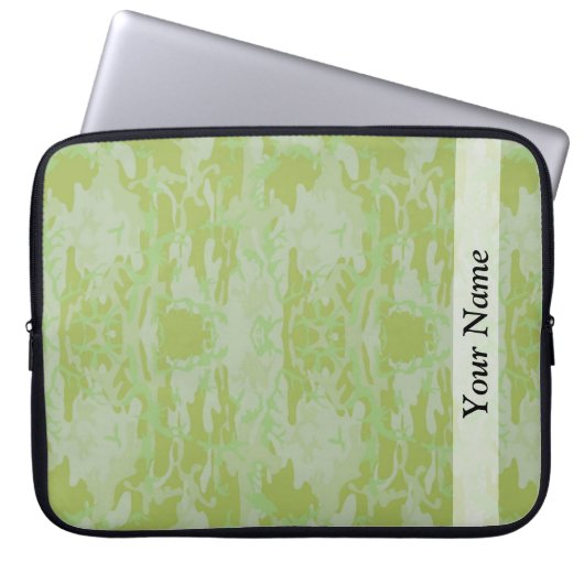 Grüne Camouflage Laptopschutzhülle (Vorderseite)