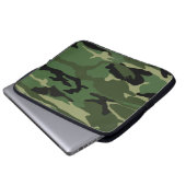 Grüne Camouflage Laptopschutzhülle (Vorne Knopf)