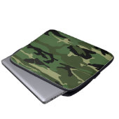 Grüne Camouflage Laptopschutzhülle (Vorne Knopf)