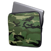 Grüne Camouflage Laptopschutzhülle (Vorderseite Links)