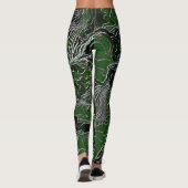 Grüne Camouflage Leggings (Rückseite)