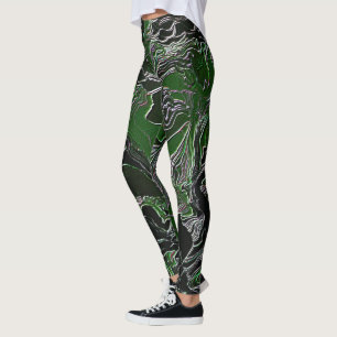 Grüne Camouflage Leggings