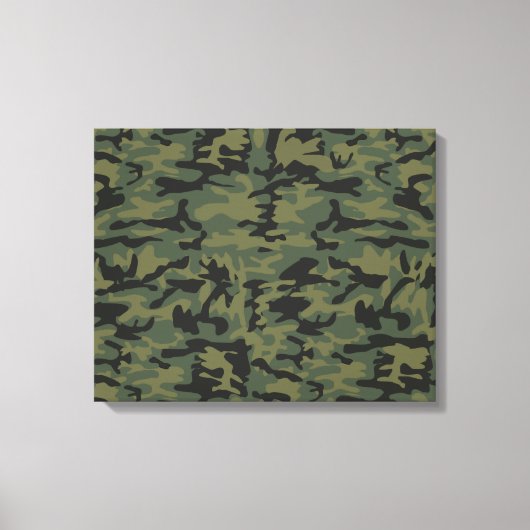 Grüne Camouflage Leinwanddruck (Vorderseite)