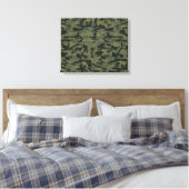 Grüne Camouflage Leinwanddruck (Insitu (Schlafzimmer))