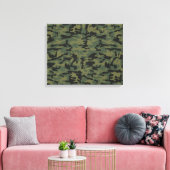 Grüne Camouflage Leinwanddruck (Insitu (Wohnzimmer))