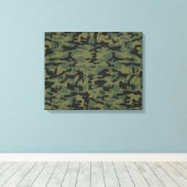 Grüne Camouflage Leinwanddruck (Insitu (Holzboden))