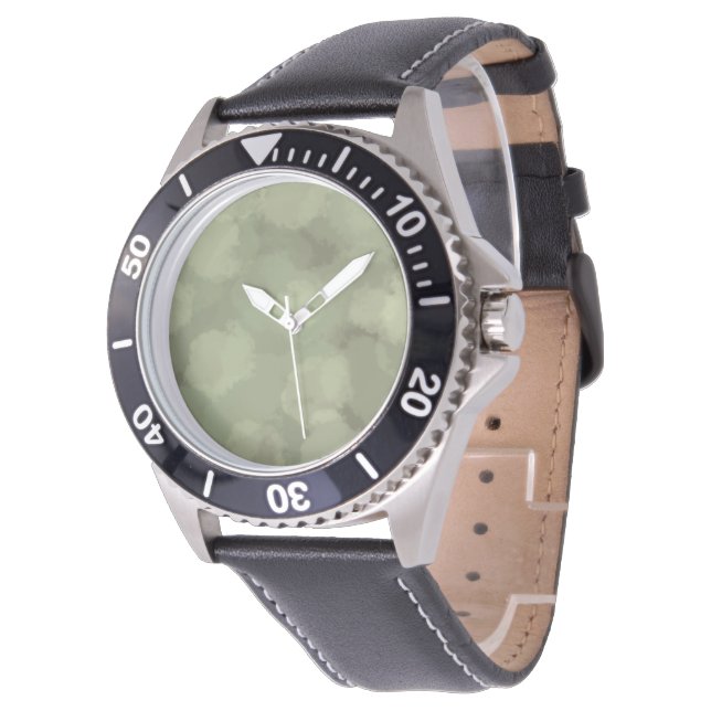 Grüne Camouflage Männerüberwachung Armbanduhr (Schrägansicht)