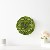 Grüne Camouflage Militärzeit Runde Wanduhr (Zuhause)