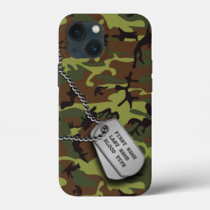 Grüne Camouflage mit Hundetag Case-Mate iPhone Hülle
