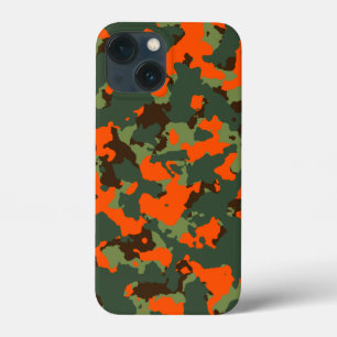 Grüne Camouflage mit Sicherheits-Flammen-Orange Case-Mate iPhone Hülle