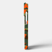 Grüne Camouflage mit Sicherheitssäule Orange Case-Mate iPhone Hülle (Rückseite / Links)