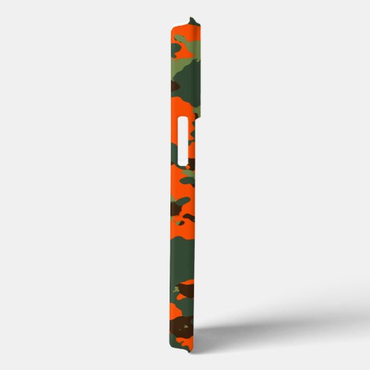 Grüne Camouflage mit Sicherheitssäule Orange Case-Mate iPhone Hülle (Rückseite / Rechts)