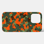 Grüne Camouflage mit Sicherheitssäule Orange Case-Mate iPhone Hülle (Rückseite (Horizontal))