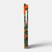 Grüne Camouflage mit Sicherheitssäule Orange Case-Mate iPhone Hülle (Rückseite / Links)