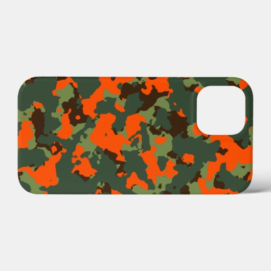 Grüne Camouflage mit Sicherheitssäule Orange Case-Mate iPhone Hülle (Rückseite (Horizontal))
