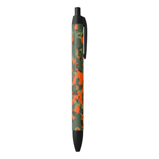 Grüne Camouflage mit Sicherheitssäule Orange Kugelschreiber (Unterseite (Vertikal))