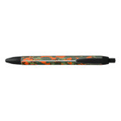 Grüne Camouflage mit Sicherheitssäule Orange Kugelschreiber (Rückseite)