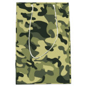Grüne Camouflage Mittlere Geschenktüte (Vorderseite)