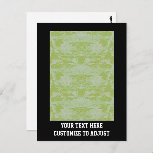 Grüne Camouflage Postkarte (Vorne/Hinten)