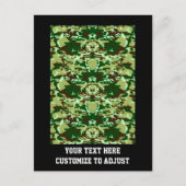 Grüne Camouflage Postkarte (Vorderseite)