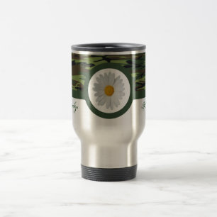 Grüne Camouflage-Reise-Tasse Reisebecher