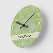 Grüne Camouflage Runde Wanduhr (Winkel)