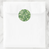 Grüne Camouflage Runder Aufkleber (Tasche)