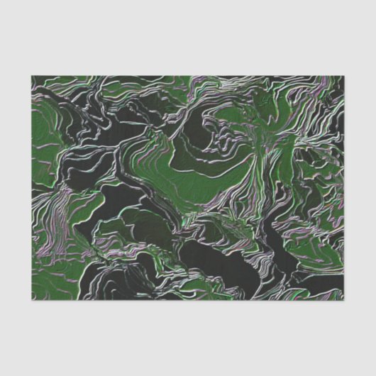 Grüne Camouflage Seidenpapier (Vorderseite)