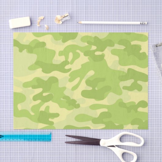 Grüne Camouflage Seidenpapier (Handwerk)