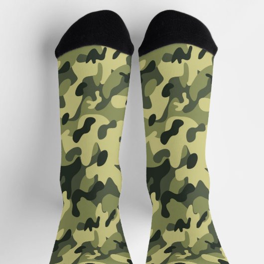 Grüne Camouflage Socken (Oben)